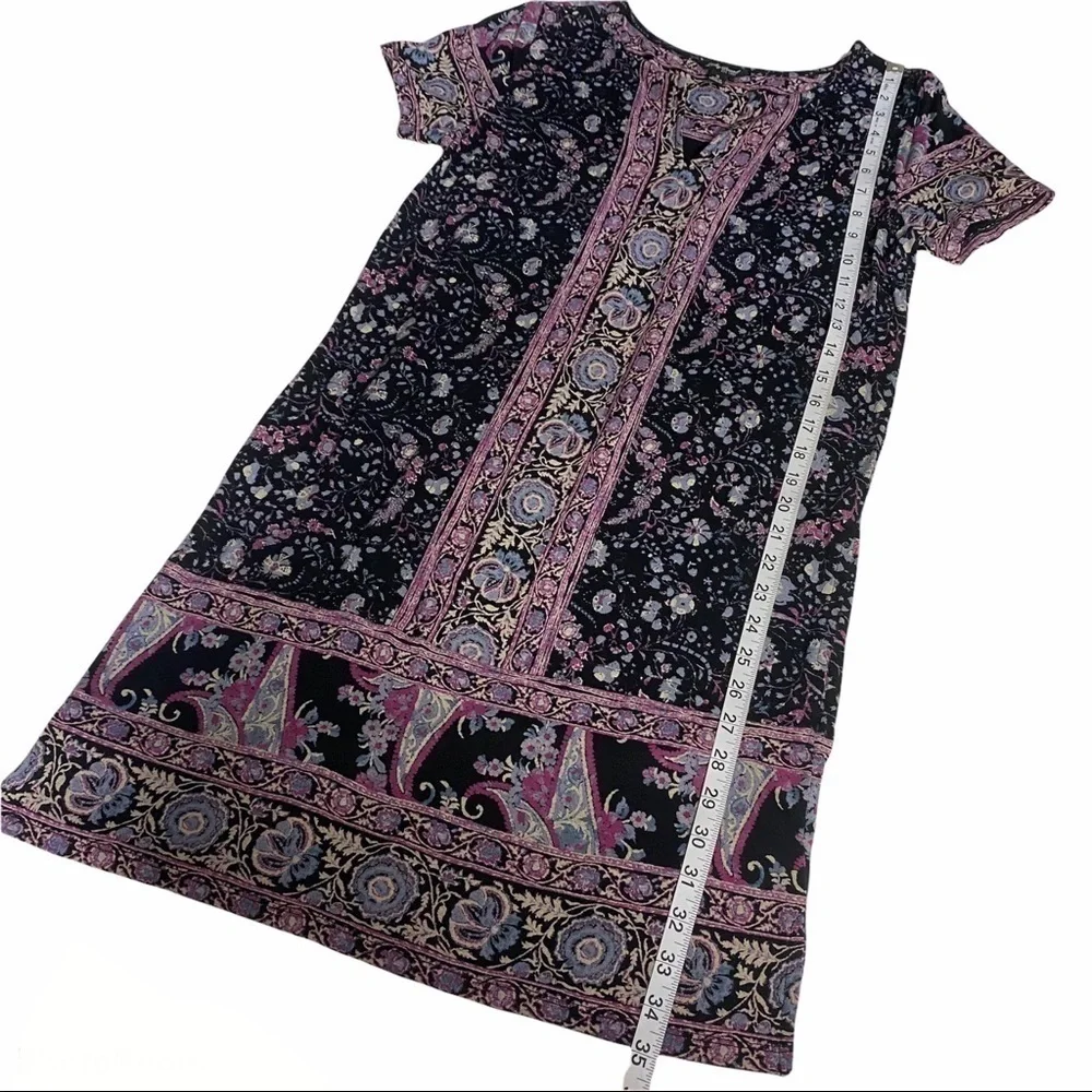 Lucky brand patterned floral shift dress size small boho - Picture 10 of 10